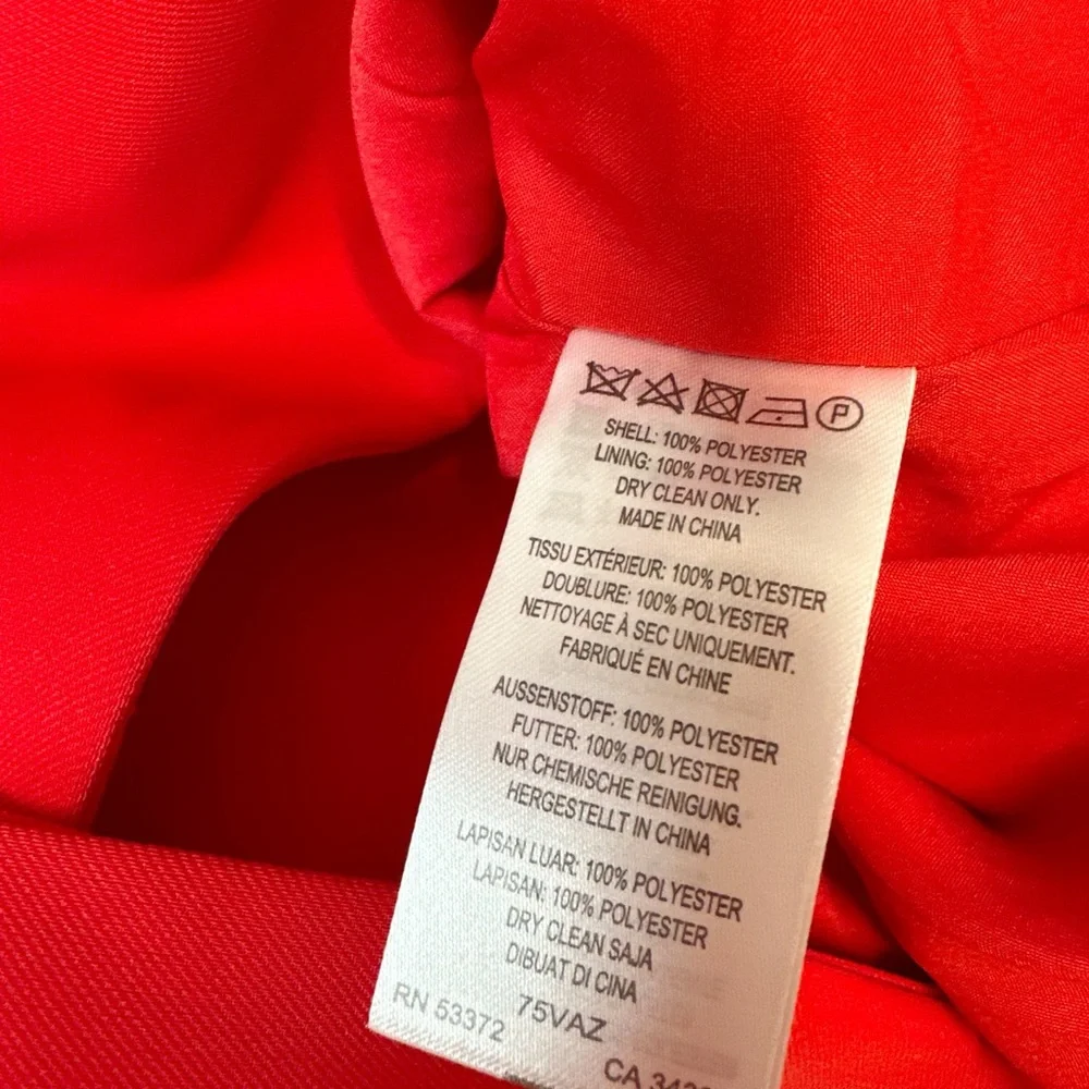 French Connection Harry Suiting Cropped Blazer Scarlet Red Size XS